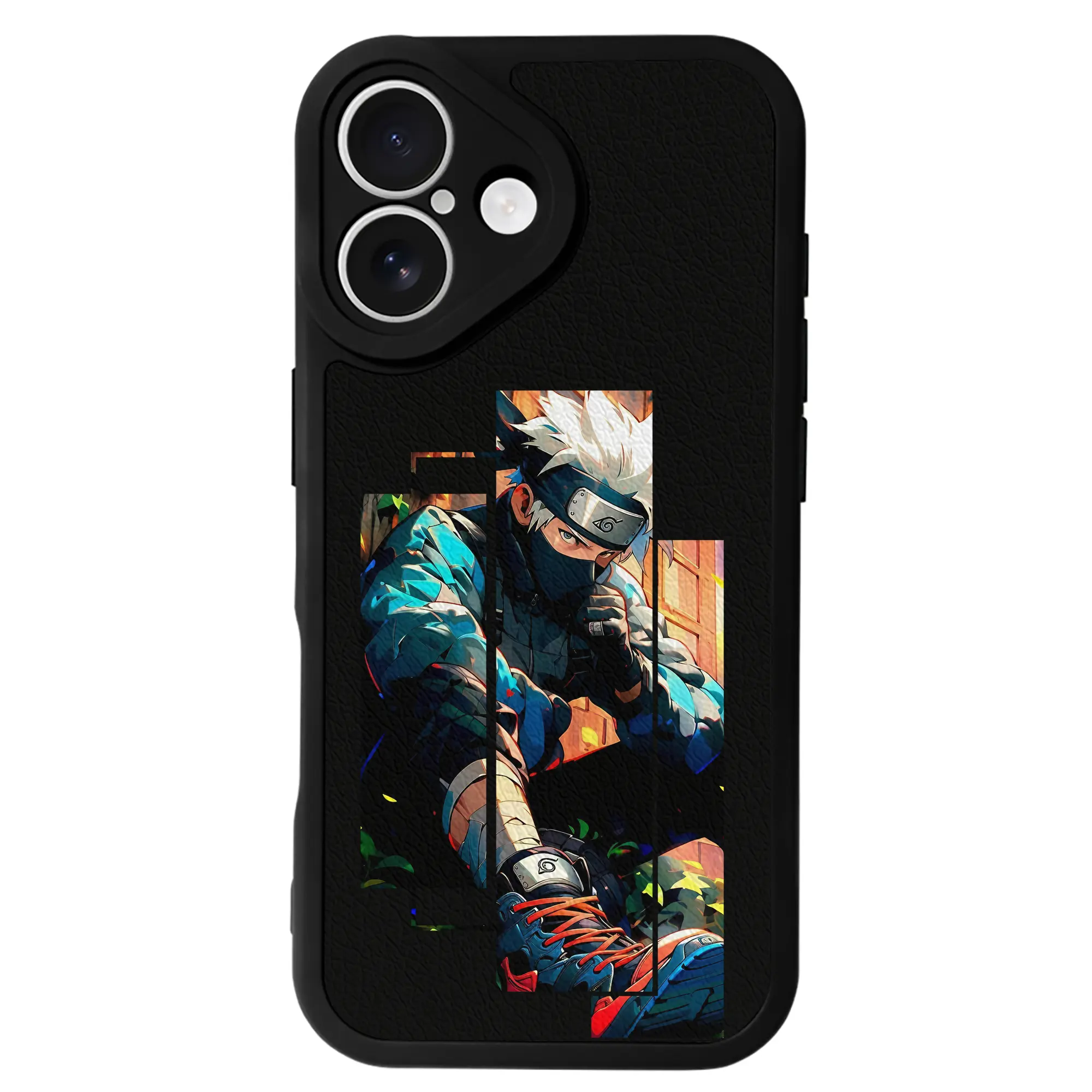 ナルト グッズ はたけ カカシ - IPhone 16シリーズ対応 ・ シリコンスマホケース ・ レザー調 ・ 高精度フィット ・ 耐衝撃 ・ ワイヤレス充電対応 ・ 精密カット